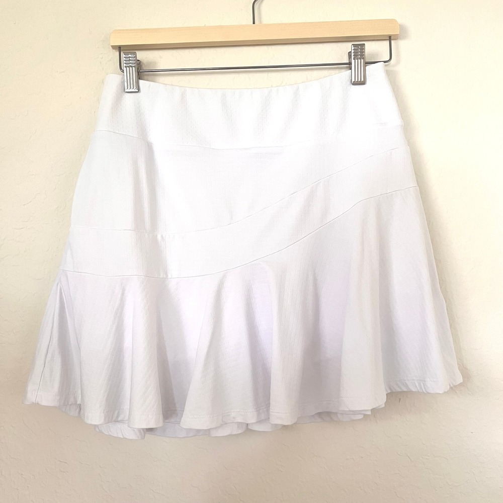 IBKUL Womens White Athletic Skort UPF 50+ Quick Dry Golf Tennis Skirt Size S